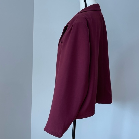 JustFab size 3X two way convertible zip one button blazer - Picture 14 of 16